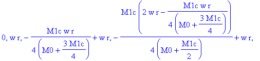 0, w*r, -1/4*M1c*w*r/(M0+3/4*M1c)+w*r, -1/4*M1c*(2*w*r-1/4*M1c*w*r/(M0+3/4*M1c))/(M0+1/2*M1c)+w*r, -1/4*M1c*(3*w*r-1/4*M1c*w*r/(M0+3/4*M1c)-1/4*M1c*(2*w*r-1/4*M1c*w*r/(M0+3/4*M1c))/(M0+1/2*M1c))/(M0+1/...