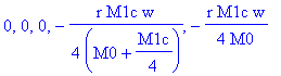 0, 0, 0, -1/4*r*M1c*w/(M0+1/4*M1c), -1/4*r*M1c*w/M0